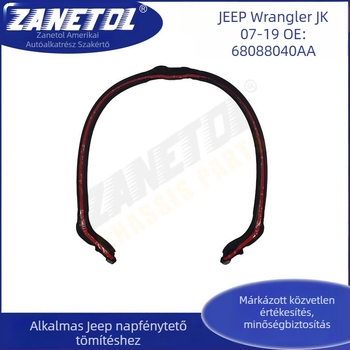 Zuntuo gumírozott tömítőcsík 68088040AA Wrangler JK 2007–2019 tetőablak