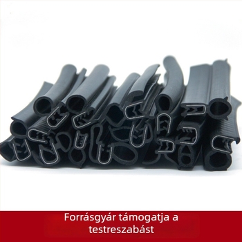 Autó ajtó- és hátsó ajtó tömítés beépített acéllemezzel, EPDM gumi