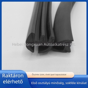 EPDM gumi csúszó üveg tömítőcsík az ajtókerethez, dupla csatornás, 7 mm, univerzális autóablakhoz