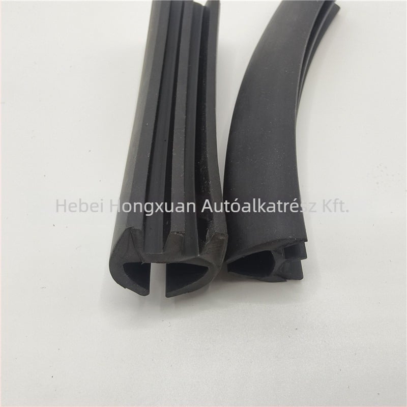 EPDM gumi csúszó üveg tömítőcsík az ajtókerethez, dupla csatornás, 7 mm, univerzális autóablakhoz