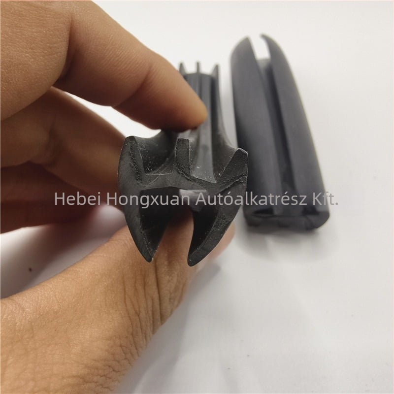 EPDM gumi csúszó üveg tömítőcsík az ajtókerethez, dupla csatornás, 7 mm, univerzális autóablakhoz