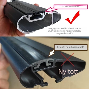 Tetőcsomagtartóhoz készült gumitömítő szalag