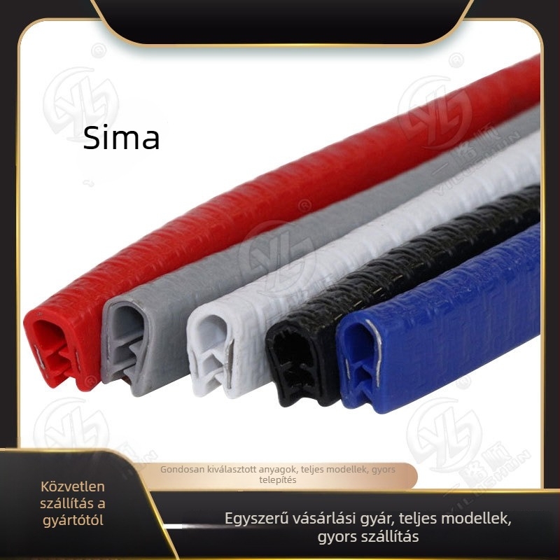 Autó ajtó tömítés – gumiból készült dekoratív élcsík, U-alakú, modell Seal strip, az egész járműhöz, Good luck márka