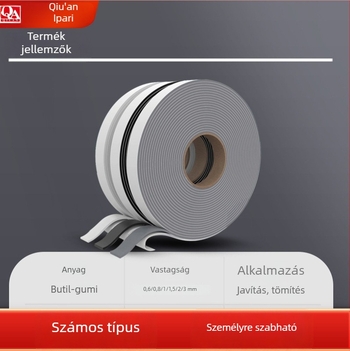 Üvegházhoz való kétoldalas butil ragasztószalag tekercs, vízálló, magas hőállóság, tömítés és ütéscsillapítás, fotovoltikus világítási csík