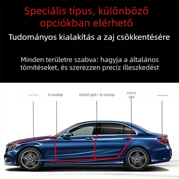 Autó tömítő szalag az első- és hátsó ajtókhoz, a motorháztetőhöz és a csomagtartóhoz; gumi; Morning billion; modell zy; speciális autókhoz