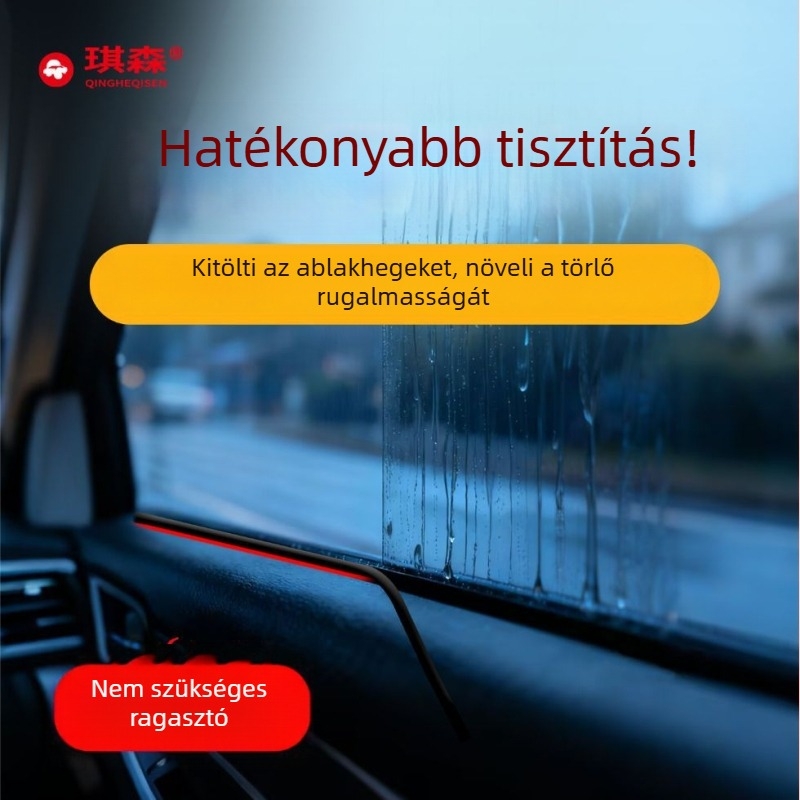 Autóablak résének gumitömítő szalag, modell Cxgex-12, vastagság 6 mm, anyag: szivacs