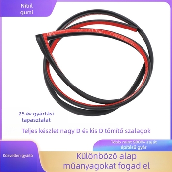 Autóajtó tömítésszett: nagy D és kis D típusú tömítések, P- és Z-típusú hangszigetelő tömítések az ajtókerethez, vízálló ajtóhézag-tömítés