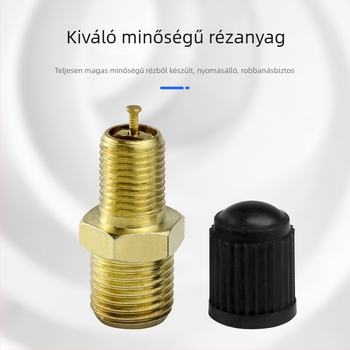 Gumiabroncs szelep, réz test, csavaros szerelés, márka Same fenglihe, szabványos szelepmag
