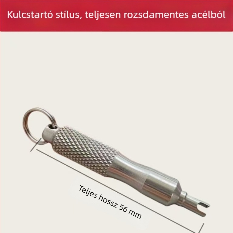 Univerzális gumiszzelepkulcs rozsdamentes acélból, leeresztő csavarhúzó