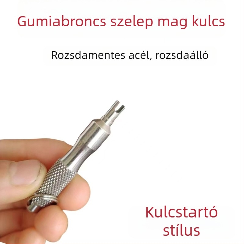 Univerzális gumiszzelepkulcs rozsdamentes acélból, leeresztő csavarhúzó