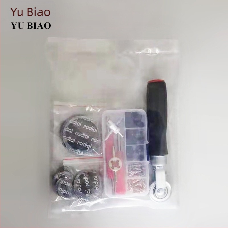 Tubeless szeleps javító készlet, gumiszerkezet, univerzális kompatibilitás, csavarozható szerelés és szelepnucleus kulcs