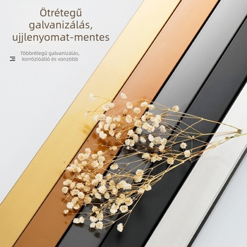 Rozsdamentes acél tolóajtó fogantyú, elektroplatált felülettel, ujjlenyomat-mentes, kerek sarokkal, üvegajtókhoz
