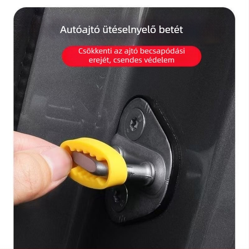 Szilikon autóajtózár‑védő párna és ajtócsillapító, méretei 4,5 × 0,7 cm