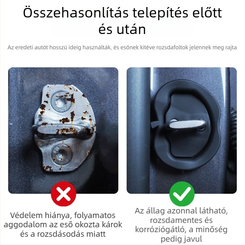 Tesla Model 3/Y – ajtózárvédő szilikon párna – védelem, halk ütéscsillapítás, négy darabos készlet