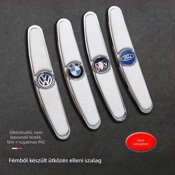 Autóajtó anti-ütköző csík, fém+PVC, általános modellekhez illeszkedik, testreszabható feldolgozás