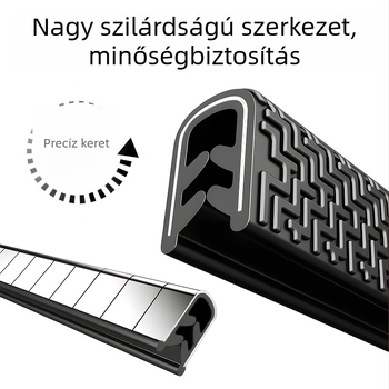U alakú tömítőszalag ajtókhoz, ütésvédő dekoratív szalag fémlemezekhez és üvegélekhez, hajlítási szalag