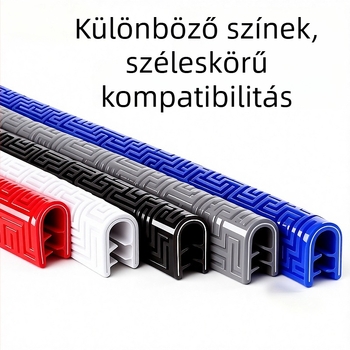 U alakú tömítőszalag ajtókhoz, ütésvédő dekoratív szalag fémlemezekhez és üvegélekhez, hajlítási szalag