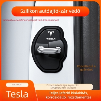 Tesla ajtózárfedél – szilikon, ütközésgátló ragasztó, Tesla-kompatibilis, Guangzhou eredetű