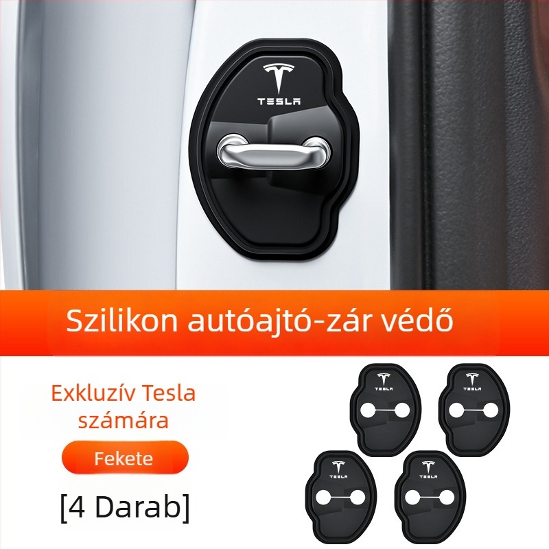 Tesla ajtózárfedél – szilikon, ütközésgátló ragasztó, Tesla-kompatibilis, Guangzhou eredetű