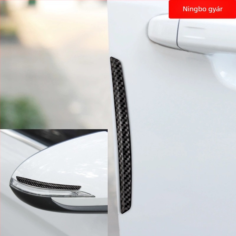 Ütközésgátló csík az autó ajtó élére és a visszapillantó tükrére – 4 darabos készlet, PVC, Modell DM-047, Márka JUSTAUTO/Jiantu, Univerzális
