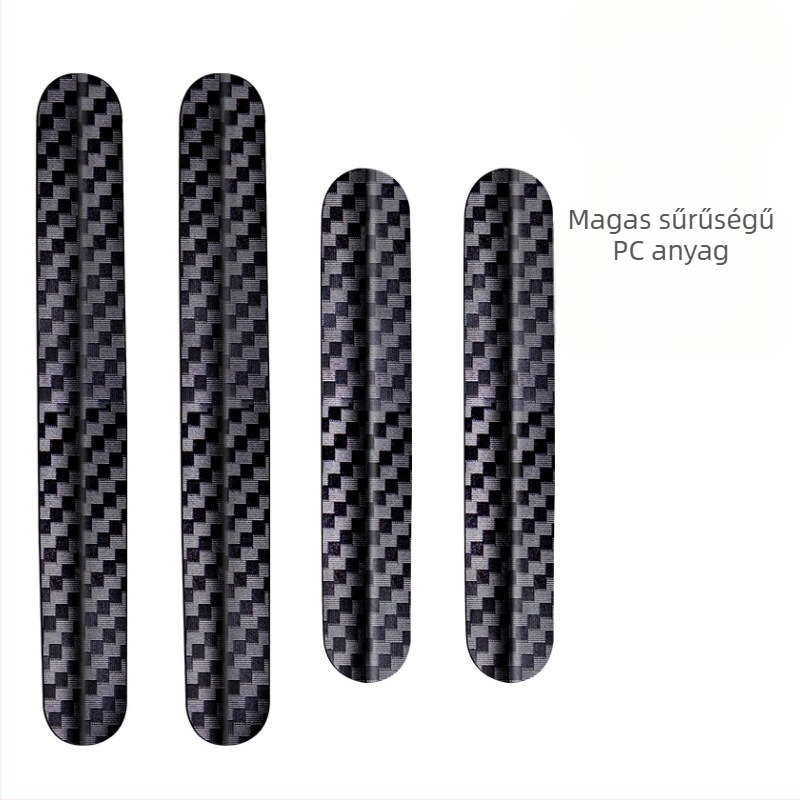 Ütközésgátló csík az autó ajtó élére és a visszapillantó tükrére – 4 darabos készlet, PVC, Modell DM-047, Márka JUSTAUTO/Jiantu, Univerzális