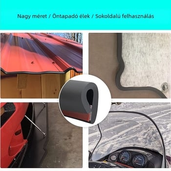 13 mm-es PVC autóajtó díszítő csík, öntapadó, ütközésvédő él