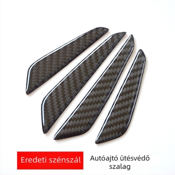 Autóajtó-ütközésvédő szalag, szénszálas anyag és ragasztóréteg, univerzális ajtóél védő, karcolás elleni