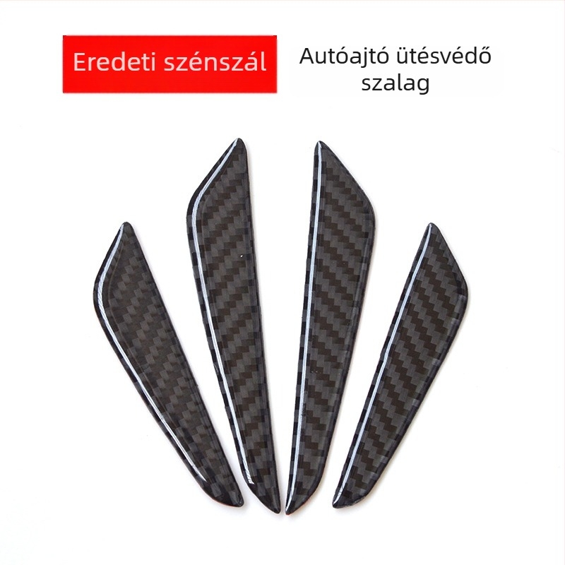 Autóajtó-ütközésvédő szalag, szénszálas anyag és ragasztóréteg, univerzális ajtóél védő, karcolás elleni