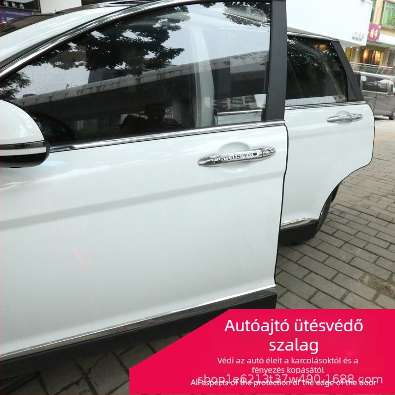 Autó ajtóvédő ütközéscsík - PVC anyag, testre szabható, általános modellekhez megfelelő