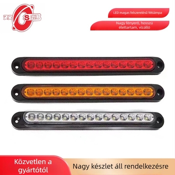 LED hátsó lámpa – 15 LED, Magas fék, 12/24V, Univerzális felszerelés