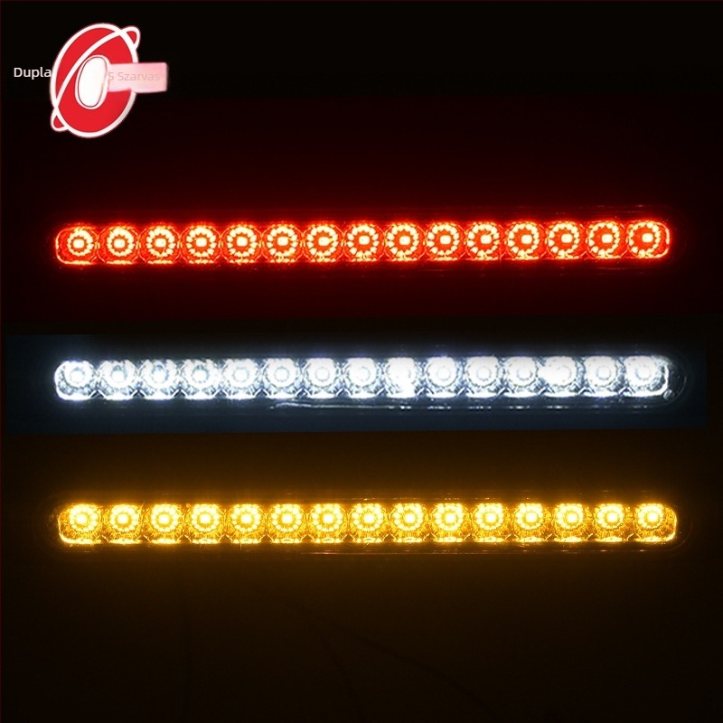 LED hátsó lámpa – 15 LED, Magas fék, 12/24V, Univerzális felszerelés