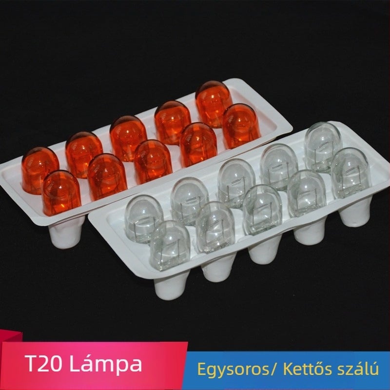 T20 autó hátsó lámpa izzó – monofilament és dupla filamentum, 12V