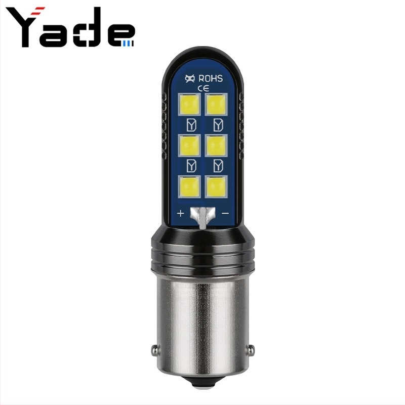 LED autóféklámpa 1157 3030, 12SMD, fényes irányjelző, motorkerékpár hátsó lámpa és tolatólámpa