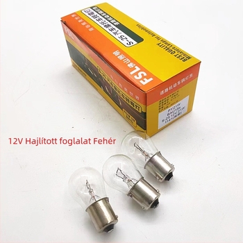 Foshan Lighting 12V/24V halogén féklámpa, üvegből, modell 1016, borostyán-fehér színben, autóhoz