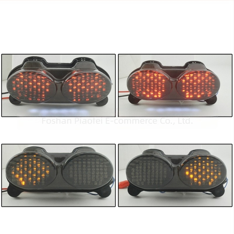 Kerékpár LED hátsó lámpa fék- és indexlámpával, 12V, ABS műanyag, Flying