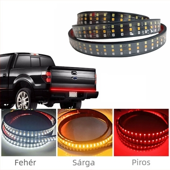 1,5 m hosszú LED hátsó világítási csík pickuphoz, dinamikus fényhatással és féklámpával