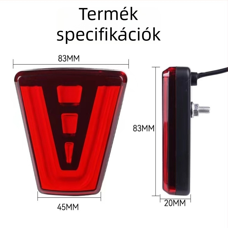 LED féklámpa V- alakú pilótafény, nagy fényerő, 12V, 10W, 2000 lm, 3500K