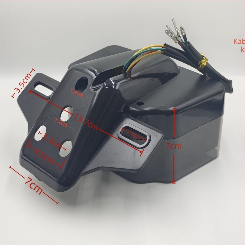 CG125 motorkerékpár hátsó lámpa | ABS+LED, 12V, 1A, LED fényforrás, integrált fék- és indexlámpa, kompatibilis TMX155 CG125, SX-162