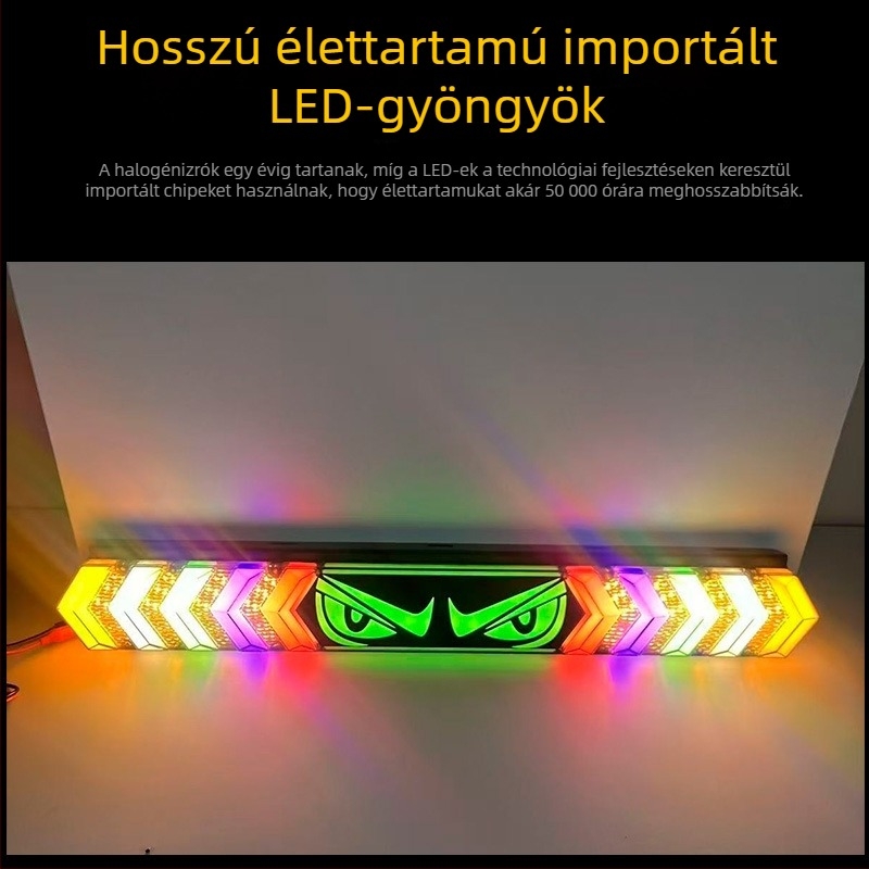 LED hátsó lámpa teherautókhoz és kisbuszokhoz, 24V, fék- és index funkcióval, élettartam 10000 óra