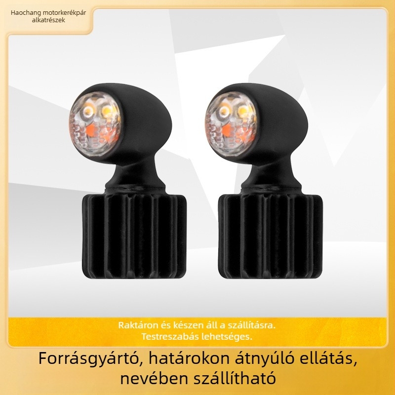 LED négyszálú mini motorkerékpár irányjelző, retro nappali fény és féklámpa – kompatibilis a legtöbb motorkerékpárral
