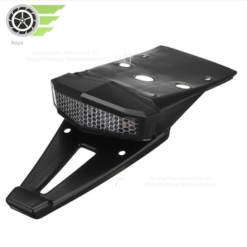 Motorkerékpár hátsó fény – integrált jelzőfény és fékjelző, ABS+LED ház, 12V, 30W, élettartam 30 000 óra, alkalmas terepmotorokhoz/modifikált motorokhoz