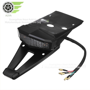 Motorkerékpár hátsó fény – integrált jelzőfény és fékjelző, ABS+LED ház, 12V, 30W, élettartam 30 000 óra, alkalmas terepmotorokhoz/modifikált motorokhoz