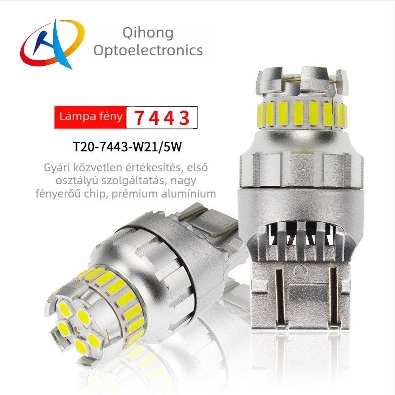 LED féklámpa autóhoz – modell T20 7443 W21/5W; 5W; 10-30V DC; színhőmérséklet 6000–7000K