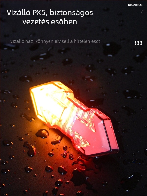 Kerékpár hátsó lámpa intelligens távirányítással, USB töltéssel, irányjelző és fék funkcióval éjszakai kerékpározáshoz