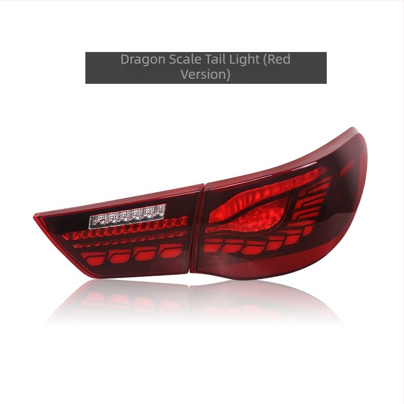 LED hátsó lámpa Toyota Reiz 2010-2012 – Dragon Scale dizájn, soros irányjelző, 12V, 10W, 3000lm, IP68, PC lencse