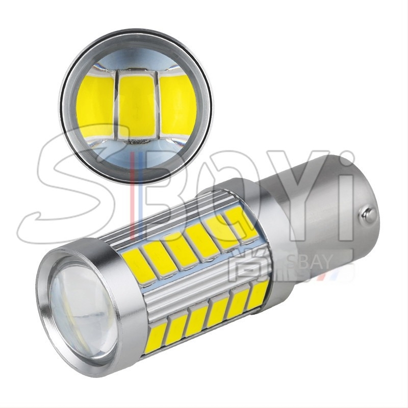 Shangbaiyi 12V LED féklámpa 33 SMD-vel 1156/1157/5730/5630-hoz, indexjelzővel