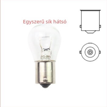 Halogén autó lámpa fék-, index- és hátrameneti fényhez; magas pozíciójú, kettős farok magas és alacsony csapokkal; egyenes farok lapos szögű foglalat; modell 1016; 12V; kompatibilis a 1141, 2410, 2412.