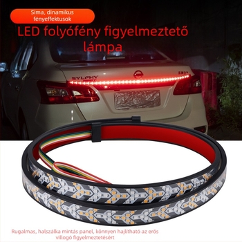 LED hátsó lámpa halcsont mintázattal – autók és teherautók számára, 12–24V, szekvenciális irányjelzés és féklámpa, univerzális rögzítés