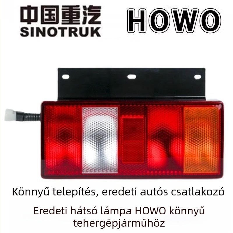 Sinotruk Howo könnyű teherautó hátsó lámpa készlet fék- és indexfénnyel, Commander Warrior modellhez, vaslemez