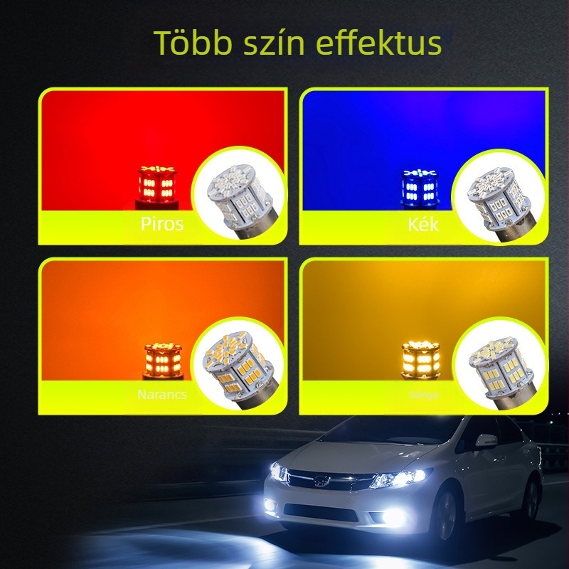Autó LED irányjelző lámpa 1156-3014-54w, 2.29W, 12-24V, 3014SMD, kompatibil a legtöbb autón